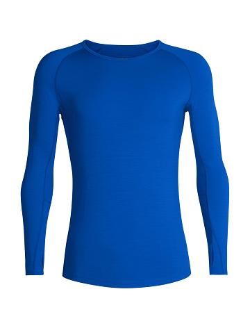 Icebreaker BodyfitZone™ Merino 200 Zone Long Sleeve Thermal Crewe Top Miesten Base Layers Sininen | FI 1356SGLO